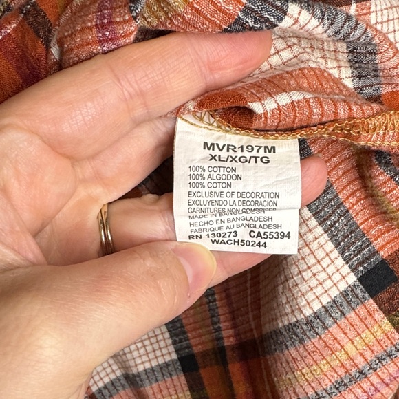 Wrangler Retro Multicolor Plaid Pearl Snap Western Shirt XL - Picture 4 of 5